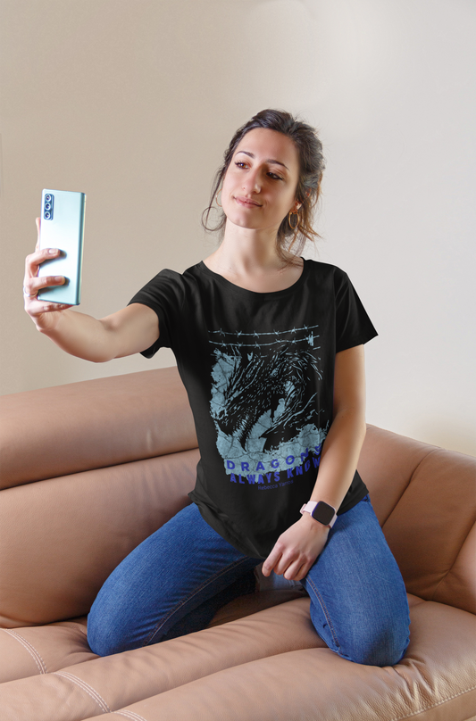 Dragons always know Tee- Officially Licensed Fourth Wing by Rebecca Yarros Merchandise