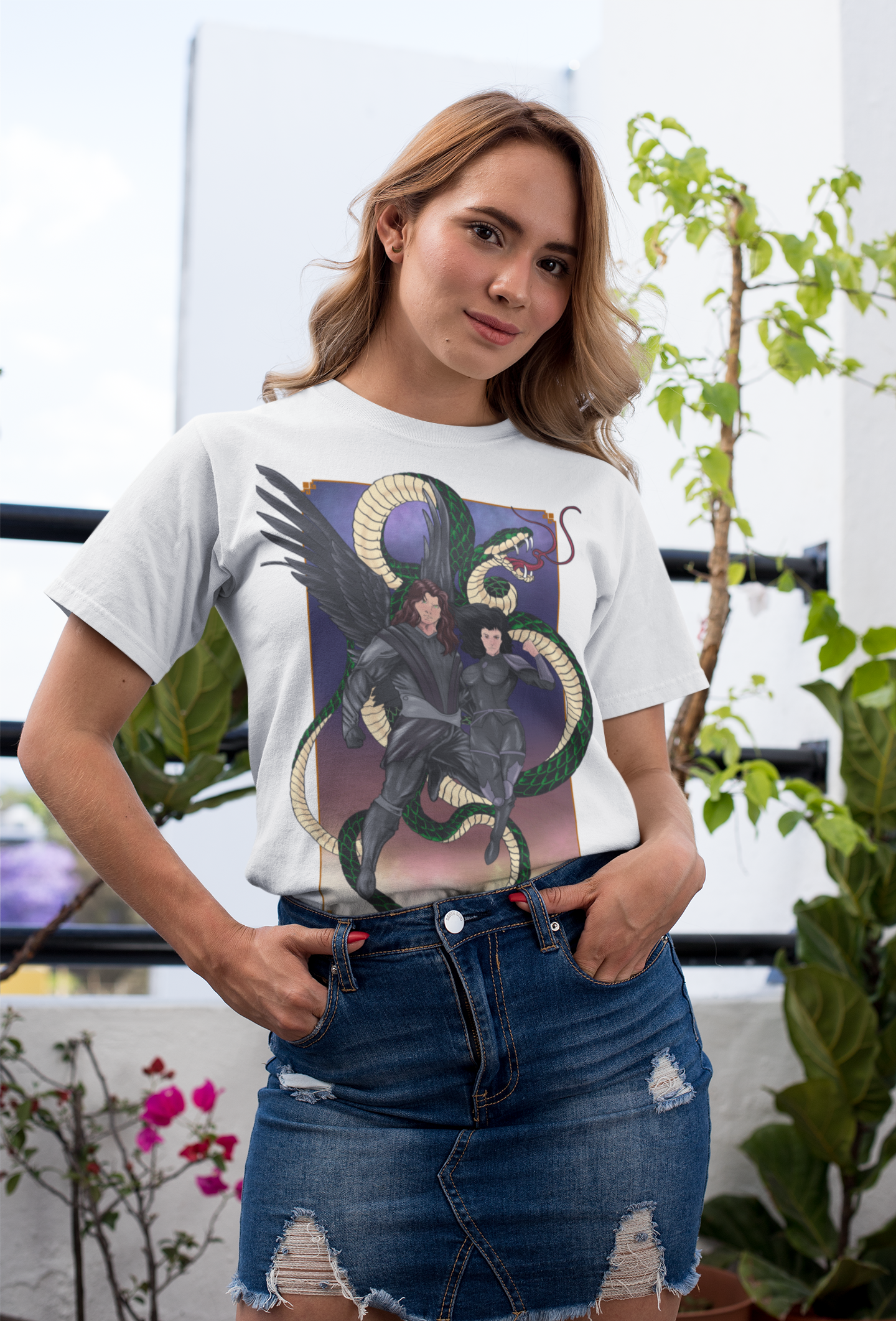 The Serpent and The Wings of Night - Oraya and Raihn -Carissa Broadbent - Officially Licensed - T-shirt/tee - Serpent and The Wings of Night