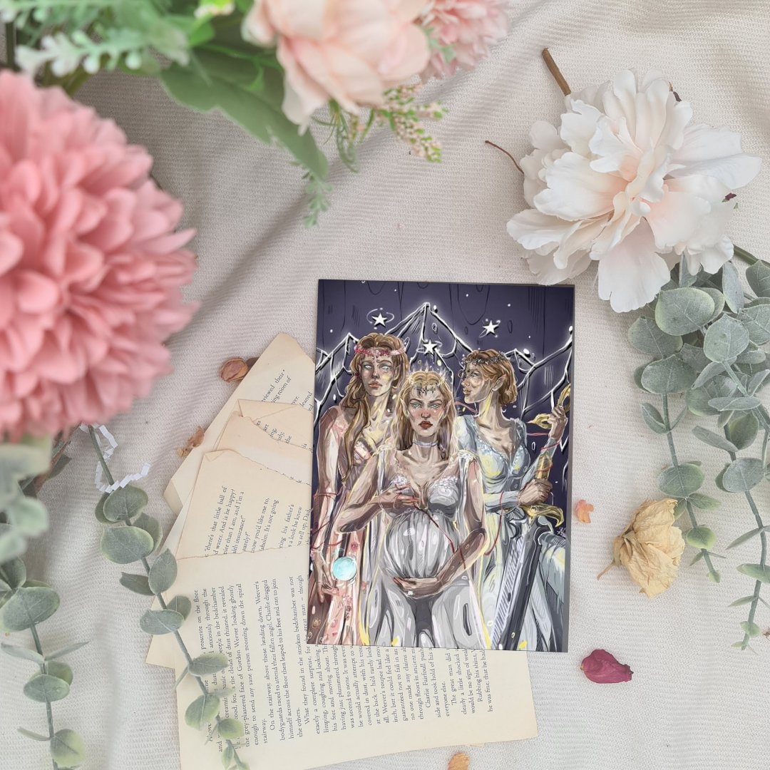 3 Sister - A Court of Thorns and Roses - Feyre, Nesta, Elaine - Officially Licenced - Sarah J. Maas - Print