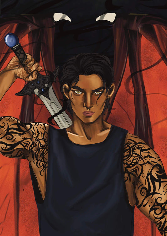 Azriel - Shadow Singer - A Court of Mist and Fury  - Officially Licenced - Sarah J. Maas - Print