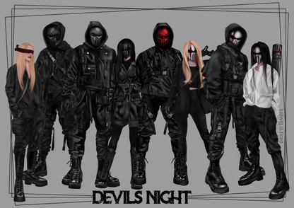 Devils Night Characters - Poster - Devils Night Series - Penelope Douglas - Print