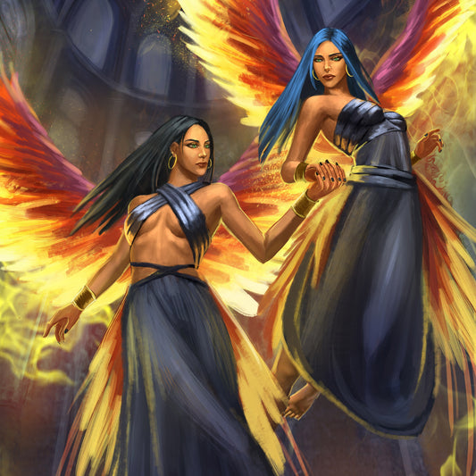 Phoenix Twins - Caroline Peckham and Susanne Valenti Official Zodiac Academy Merch - Print