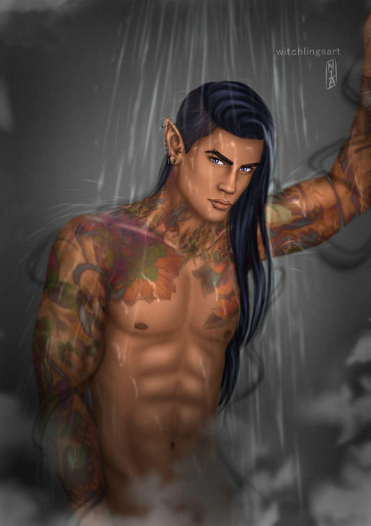 Steamy - Ruhn Danaan - Crescent City - House of  Sky and Breath - House of Earth and Blood - Officially Licenced - Sarah J. Maas - Print
