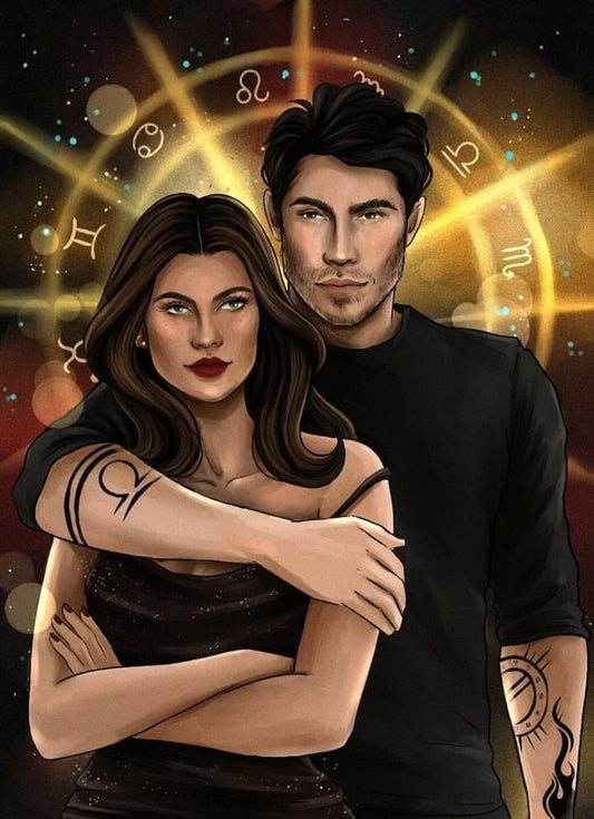 Darius and Tory - Promised Lovers - Caroline Peckham and Susanne Valenti Official Zodiac Academy Merch - Print