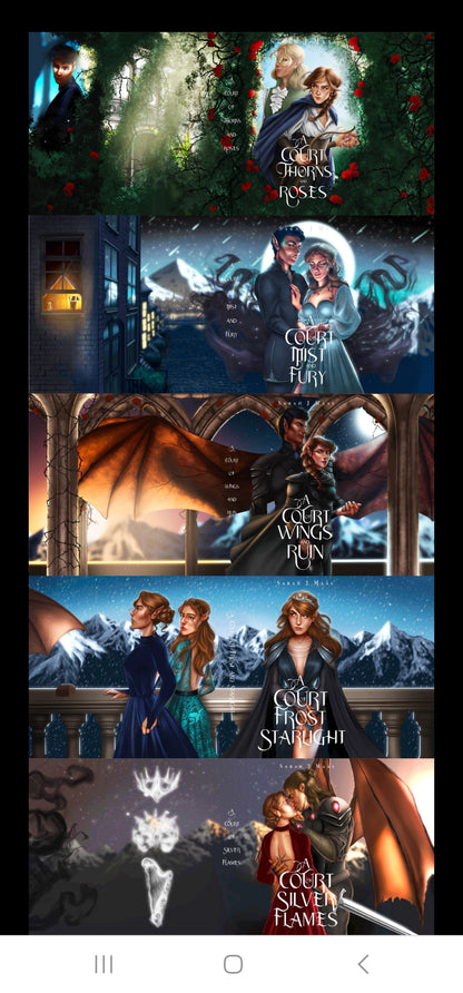 "Officially Licensed Alternate Dust Jackets for A Court of Thorns and Roses Series by Sarah J. Maas