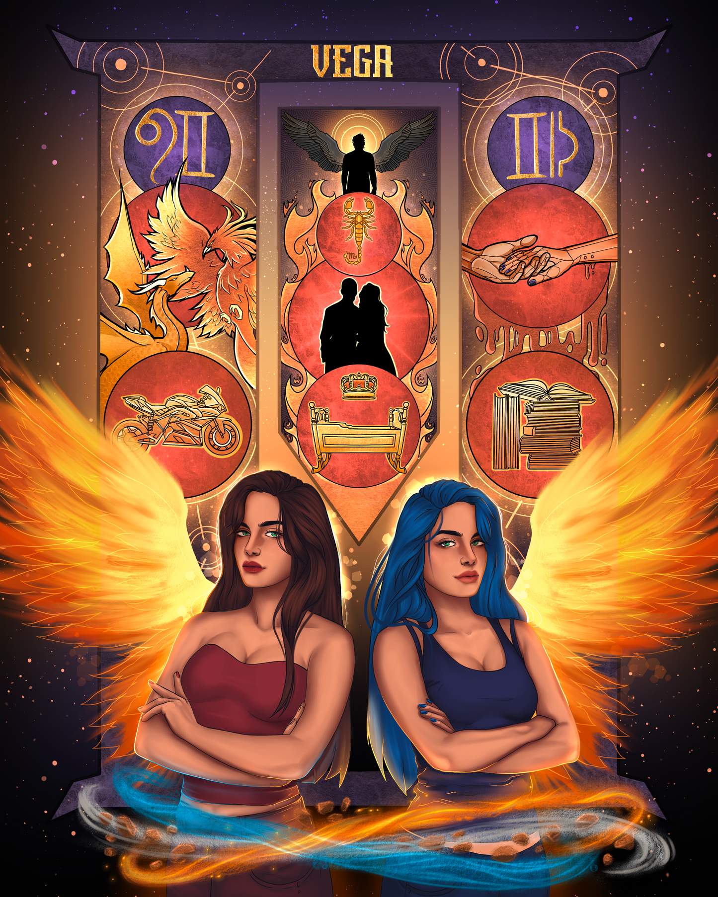 The Vega Story - Zodiac Academy - Tory Vega & Darcy Vega - Officially Licenced - Caroline Peckham and Susanne Valenti - Print