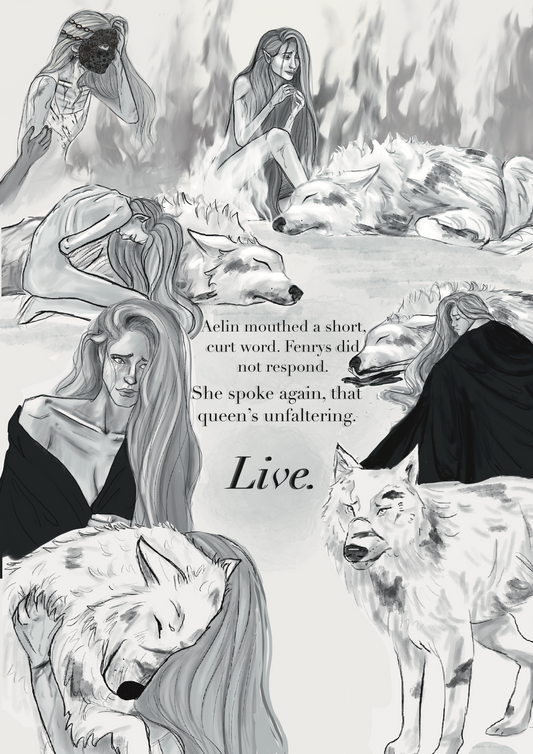 Live - Throne of Glass - Aelin & Fenrys - Officially Licenced - Sarah J. Maas - Print