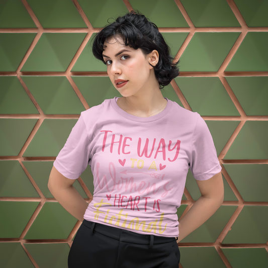The way to a women's heart is fictional - Bookish T-shirt