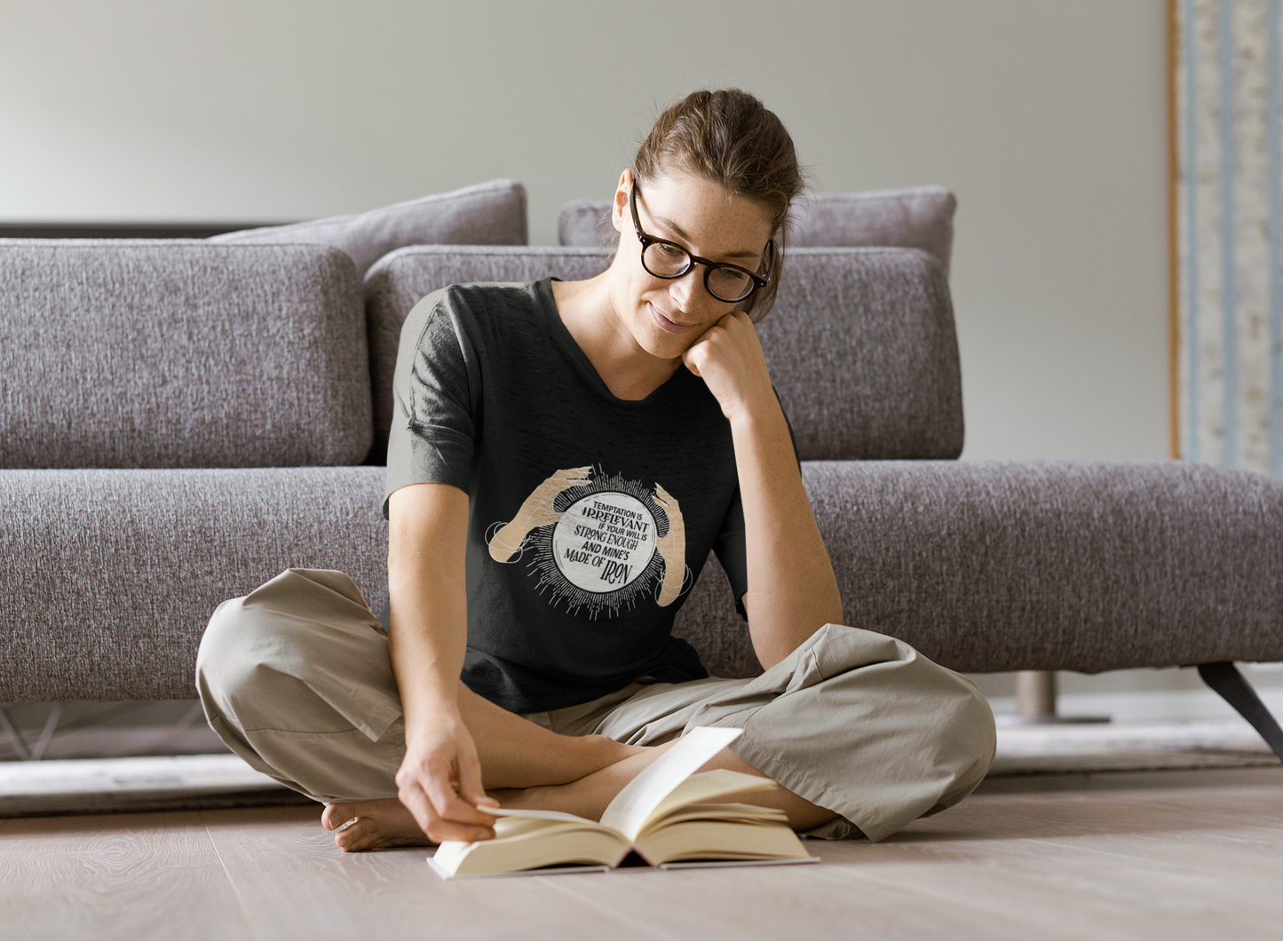 Temptation is irrelivent - Aurora Academy- t-shirt - Caroline Peckham and Susanne Valenti Merchandise