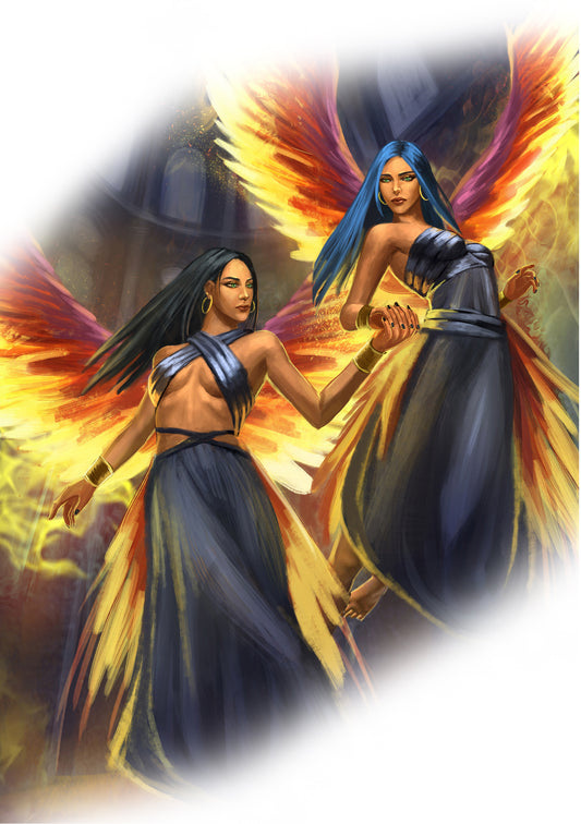 Phoenix Twins - Caroline Peckham and Susanne Valenti Official Zodiac Academy Merch - Velum Print