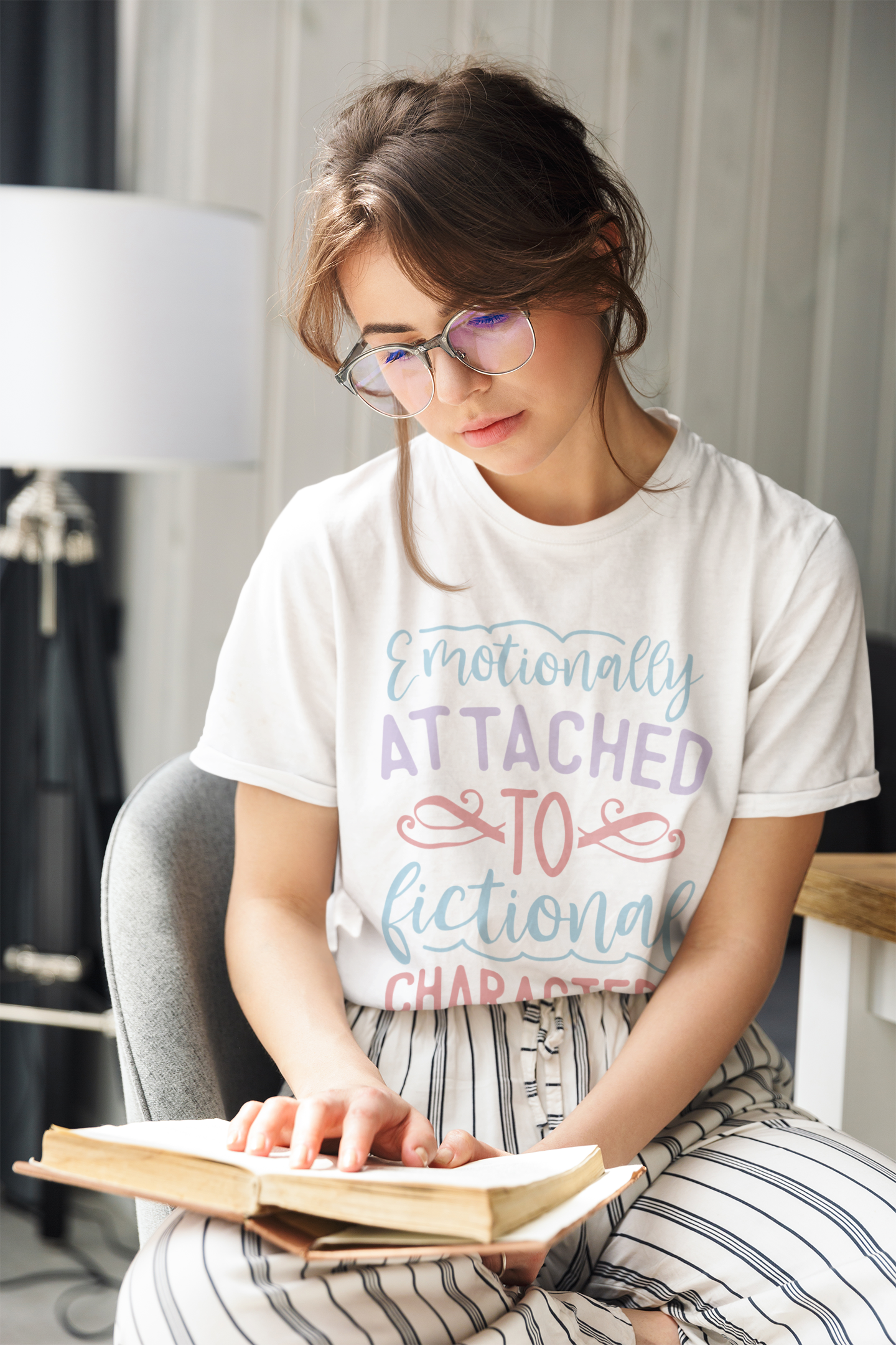 Emotionally Attached to Fictional Characters - Bookish T-shirt